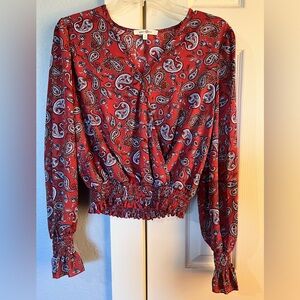 Wishful Park Bandana Style Long Sleeve Top Size Medium
